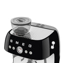 Smeg 50's Style Espresso Manual Coffee Machine Black EGF03BLEU