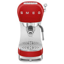 Smeg 50's Style Espresso Manual Coffee Machine Red ECF02RDEU