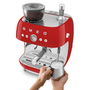 Smeg 50's Style Espresso Manual Coffee Machine Red EGF03RDEU