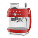 Smeg 50's Style Espresso Manual Coffee Machine Red EGF03RDEU