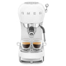 Smeg 50's Style Espresso Manual Coffee Machine White ECF02WHEU