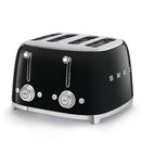 Smeg Retro 2000W 4 Slice Toaster Black TSF03BLSA
